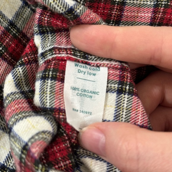 Marine layer Kendall Organic Cotton Button Down in Red Plaid size XS - Picture 9 of 10